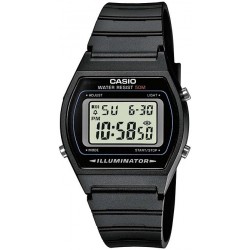 Reloj Casio digital W-202–1AV color negro correa caucho