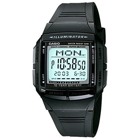 Reloj de Pulsera CASIO DB-36-1AV Digital para Unisex Color Negro Correa Goma