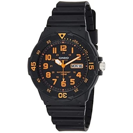 Reloj de Pulsera CASIO MRW-200H-4B Analógico para Hombre Color Naranja Correa Resina