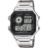 Reloj de Pulsera CASIO AE-1200WHD-1AV Digital para Hombre Color Plateado Correa Acero inoxidable