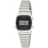 Reloj de Pulsera CASIO LA-670WA-1D Digital para Mujer Color Plateado Correa Acero inoxidable cromado
