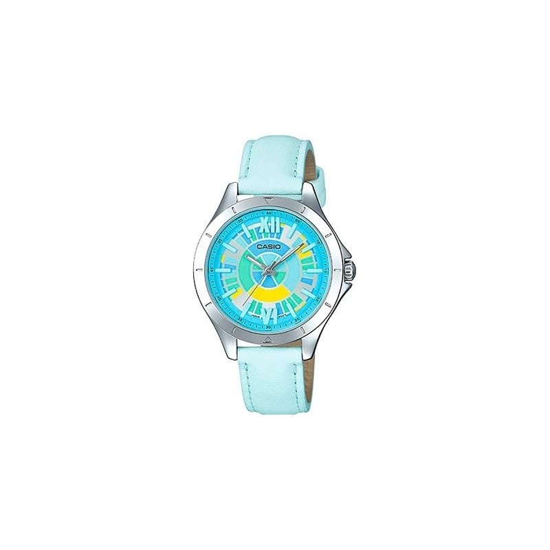 Reloj Casio para mujer LTP-E129L-2A plateado esfera color blanca