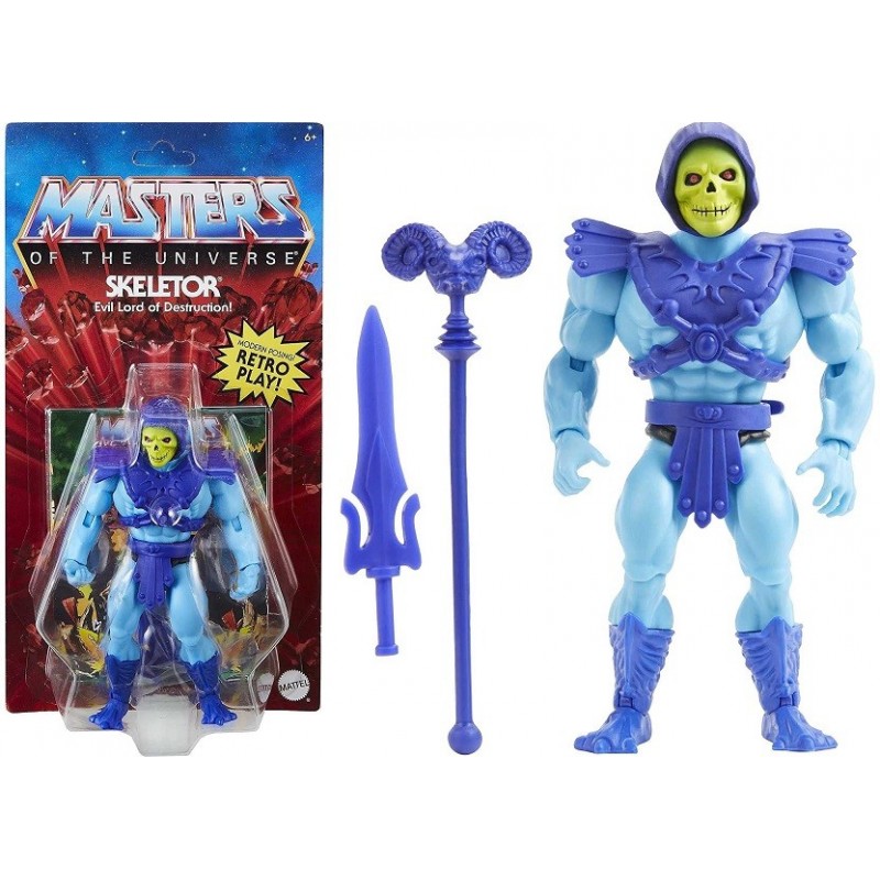 Figura Skeletor muñeco artículado Mattel HGH45 Masters of the Universe Masters del Universo Orígenes