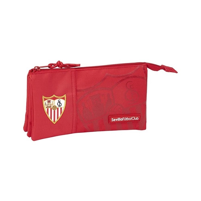 Sevilla Fútbol Club Estuche portatodo 3 compartimentos 22x30x10cm
