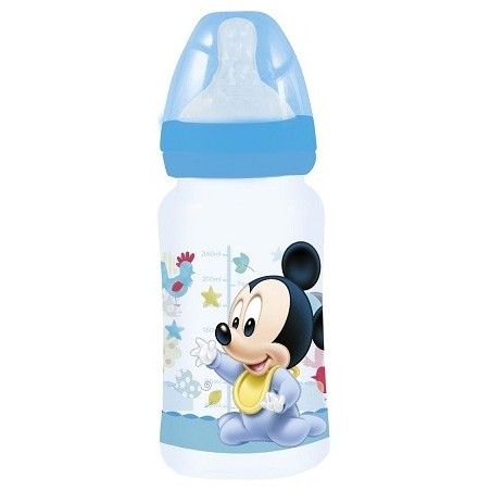 Biberón 240ML Mickey baby paint pot Tetina silicona 3 posiciones 