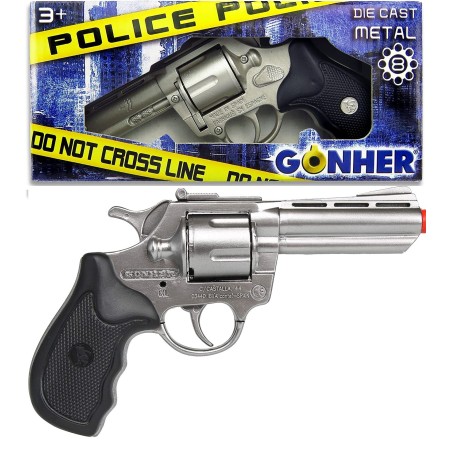 Revolver policía 8 tiros fabricado por Gonher Edad +3 años
