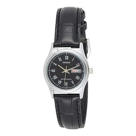 Reloj Casio señora LTP-V006L-1B correa negra con calendario, esfera negra