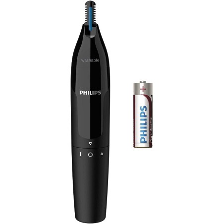 Philips NT1650/16 Recortadora de pelo para nariz, orejas y cejas con sistema de cuchilla de doble cara para precisión