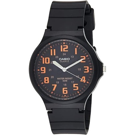 Reloj Csio caballero MW-240-4BVDF esfera negra número naranjas