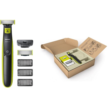 Philips QP2520/30 OneBlade - Recortador de barba, recorta, perfila y afeita, recargable