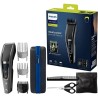 Philips HC7650/15 Cortapelos con cuchillas de titanio, 3 peines-guía 28 ajustes de longitud 90 min de uso sin cable incluye 3 pe