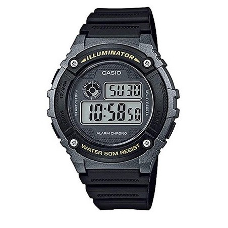 Reloj Casio digital W-216H-1BV sumergible 50 metros con luz led