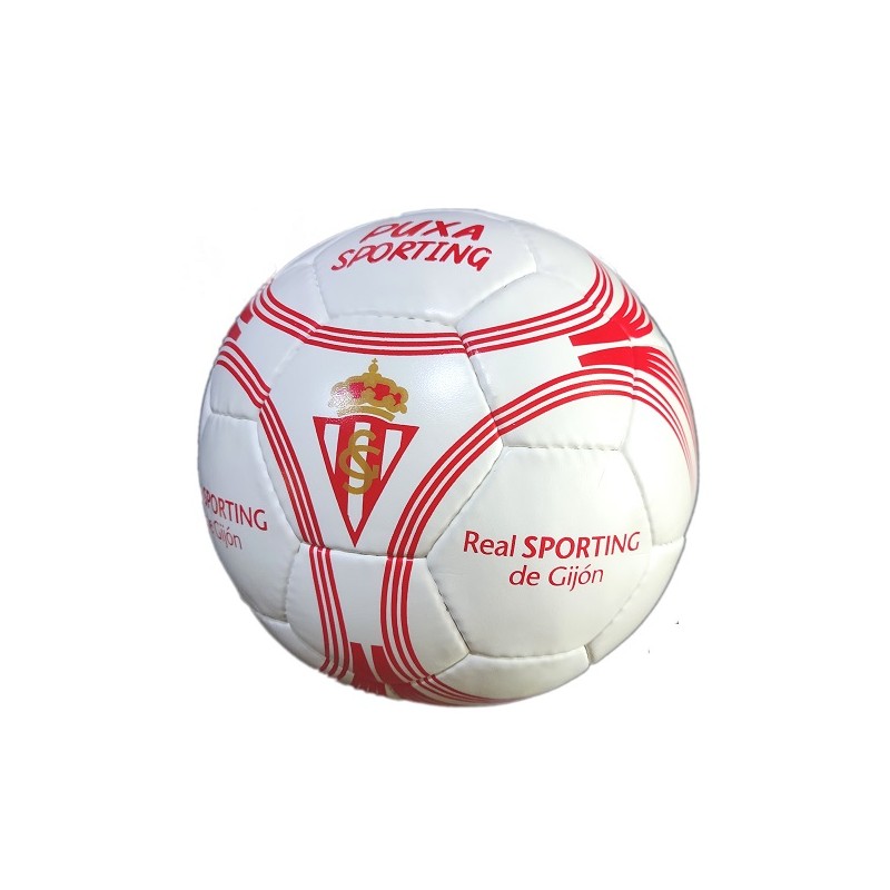 Balón Real Sporting de Gijón PUXA SPORTING tamaño grande similar al reglamentario talla 5