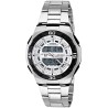 Reloj Casio caballero analógico y digital AQ-164WD-7AV correa metálica plateada
