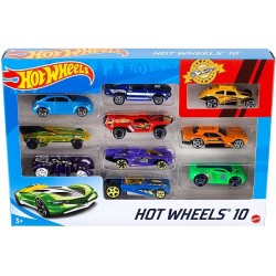 Hot Wheels Pack de 10 vehículos coches de juguete modelos surtidos Mattel 54886