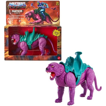 Masters of the Universe Figura Panthor con armadura Mattel GVN49 Master del Universo