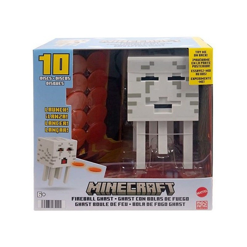Minecraft Ghast Con Bola De Fuego Hdv46 Mattel Edad +6 años