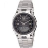 Reloj Casio caballero AW-82D-1AV analógico digital correa metálica esfera negra