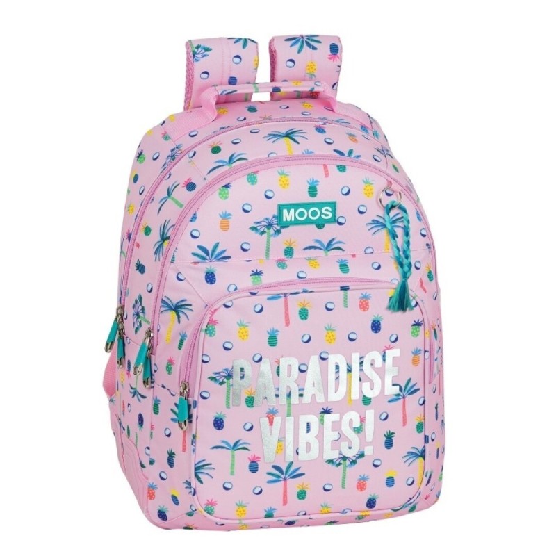 Mochila doble adaptable a carro Moos Paradise esquinas reforzadas tamaño 32x15x42cm Mochila doble adaptable a carro Moos Paradise esquinas reforzadas tamaño 32x15x42cm