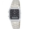 Reloj Casio analógico hombre AQ-230A-1DM correa metal plateado