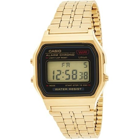 Reloj pulsera Casio digital A159WGEA-1EF correa metálica dorada