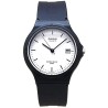 Reloj pulsera Casio analógico MW-59-7E con calendario esfera blanca correa caucho negra