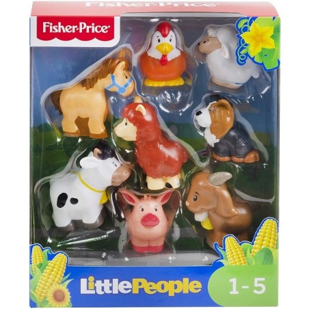 Fisher-Price Little People-Pack de 8 Figuras animalitos de la Granja edad +1 año Mattel GFL21