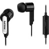 Philips AUDIO SHE1405BK - Auriculares con Cable y micrófono, Cable de 1.2 m, 3 tamaños de Almohadillas