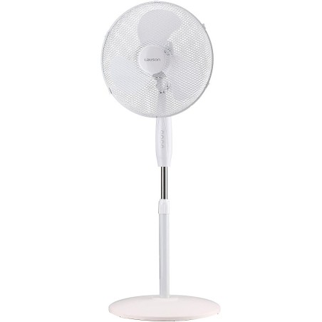 Lauson AFF111 Ventilador de pie oscilante, 3 velocidades, 40cm diámetro, altura regulable 45W blanco