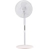 Lauson AFF111 Ventilador de pie oscilante, 3 velocidades, 40cm diámetro, altura regulable 45W blanco