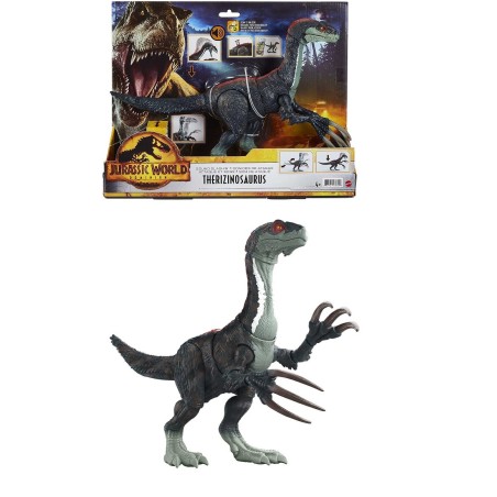 Dinosaurio Jurassic World Dominion Therizinosaurus sonido de golpe de cola Mattel Edad +4 años GWD65