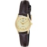 Reloj Casio mujer LTP-1094Q-9A esfera y caja dorada correa piel marrón