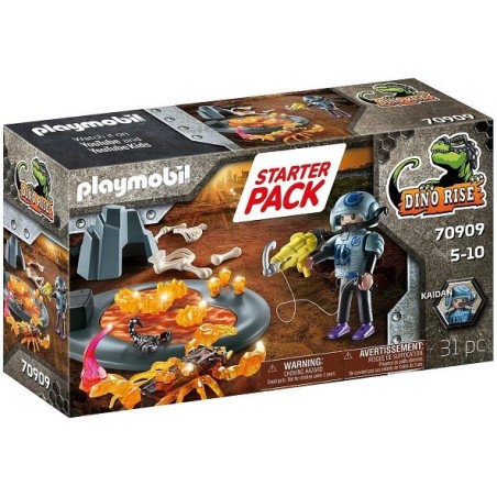 Playmobil Dino Rise 70909 Starter Pack Lucha contra el Escorpión de Fuego edad +5 años