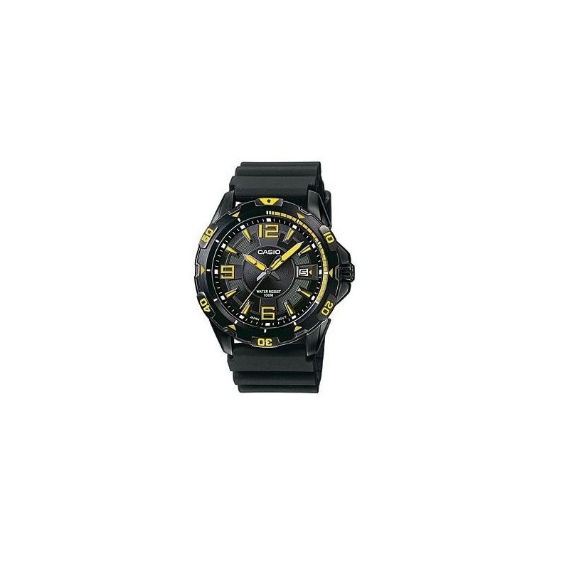 Reloj Casio analógico caballero MTD-1065B-1A con calendario correa caucho caja metálica Reloj Casio analógico caballero MTD-1065B-1A con calendario correa caucho caja metálica