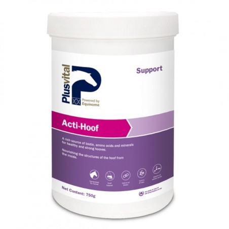 Acti-Hoof Plusvital 750 g suplemento en polvo para caballos con a cascos débiles y quebradizos