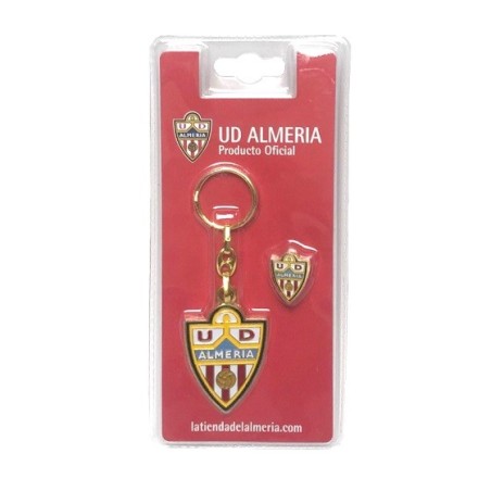 Llavero y Pin Unión Deportiva Almería producto oficial