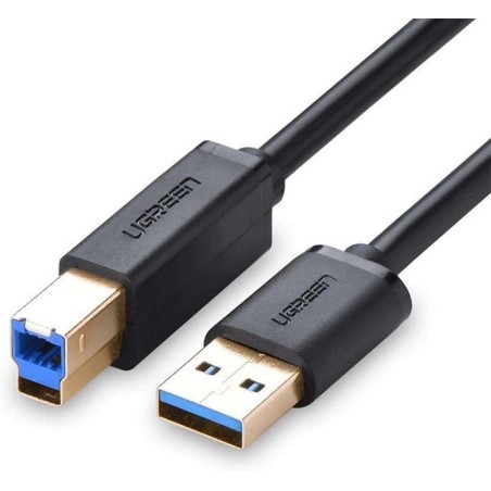 Ugreen cable 2m USB A USB B Macho Macho Negro - Cable USB 2 m, USB A, USB B, 3.0 (3.1 Gen 1)