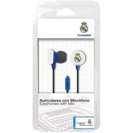Real Madrid Auricular con micrófono de botón Blanco producto oficial
