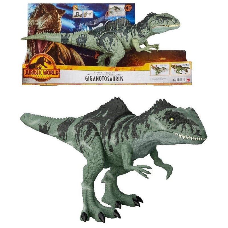 Jurassic World Dominion Giganotosaurus ataque supremo Mattel GYC94 con sonido y movimiento edad +4 años Jurassic World Dominion Giganotosaurus ataque supremo Mattel GYC94 con sonido y movimiento edad +4 años