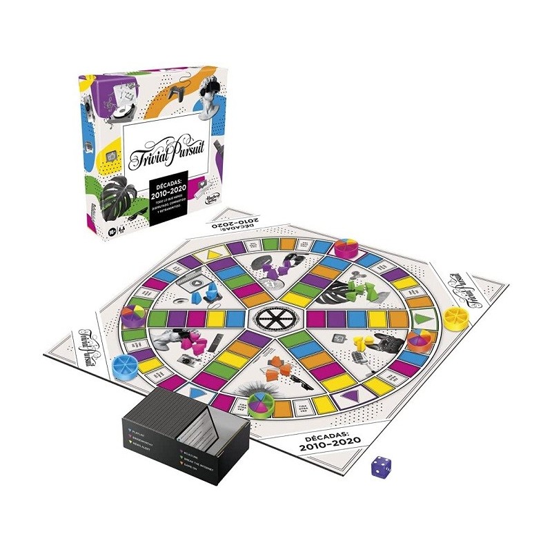 Juego de Mesa Trivial Pursuit de Las décadas 2010 a 2020 Cultura Popular, edad +16 años Hasbro F2706 Juego de Mesa Trivial Pursuit de Las décadas 2010 a 2020 Cultura Popular, edad +16 años Hasbro F2706