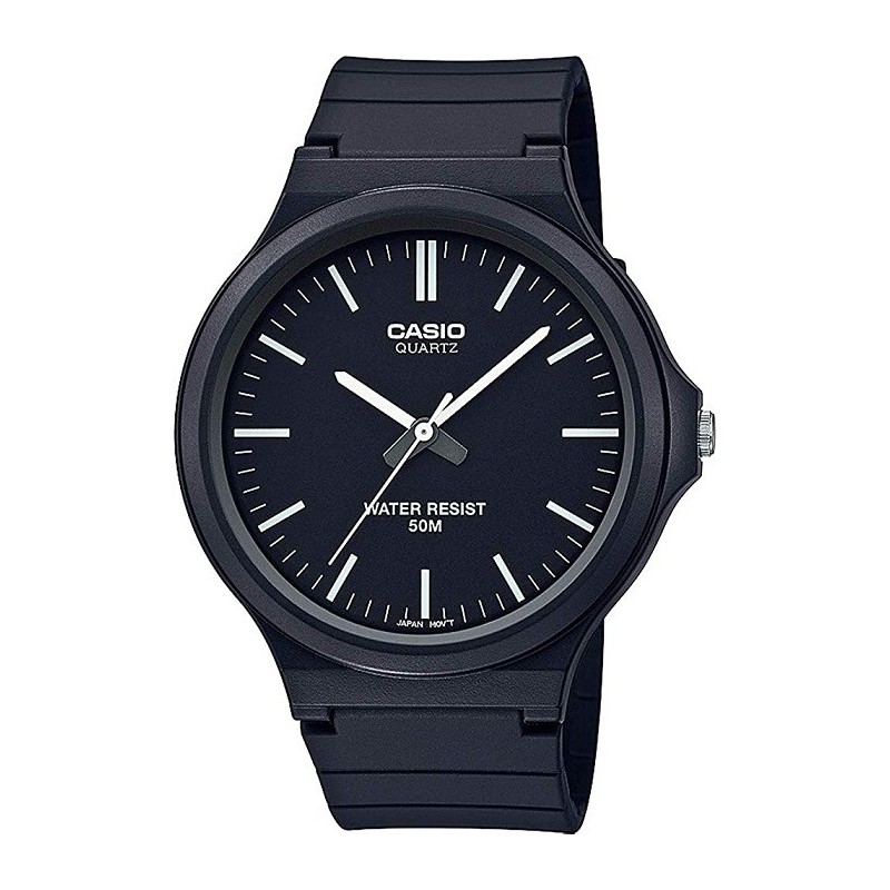 Reloj Casio hombre MW-240-1EV esfera negra saetas blancas correa caucho Reloj Casio hombre MW-240-1EV esfera negra saetas blancas correa caucho