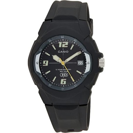 Reloj Casio MW-600F-2AV analógico caballero con calendario correa resina negra