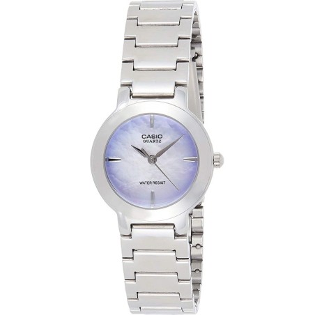 Reloj Casio analógico señora LTP-1191A-2C esfera azul correa plateada metálica