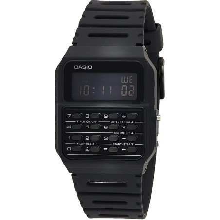 Reloj Casio calculadora CA-53WF-1B pantalla oscura correa negra resina