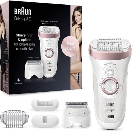 Braun Silk-épil 9 9-725 Depiladora Para Una Depilación Duradera resistente al agua