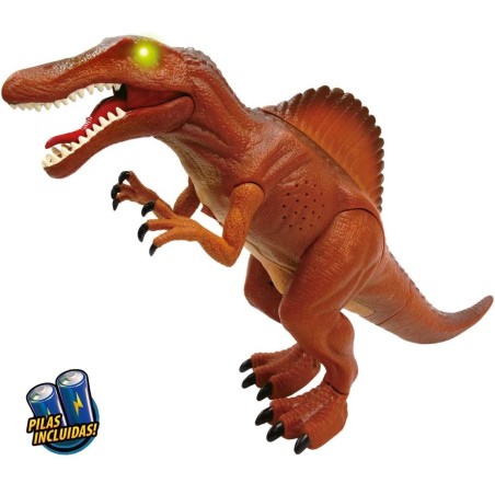 Wild Predators - Spinosaurus Dinosaurio juguete +3 Años luz y sonido 22cm abre la boca al pulsar botón
