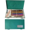 Estuche escolar 12 colores 2 bolígrafos y compas Samer leber