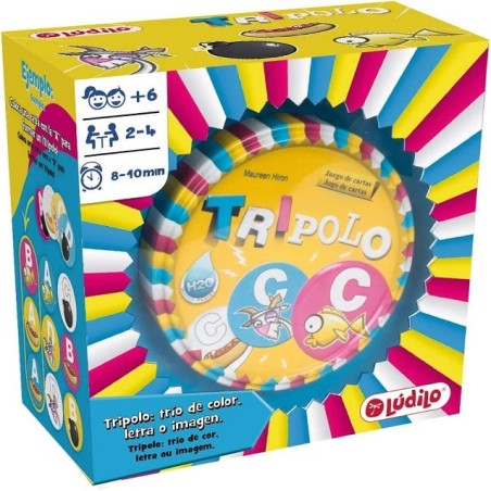 Juego de mesa Tripolo es un juego de cartas de lógica y velocidad edad +6 años