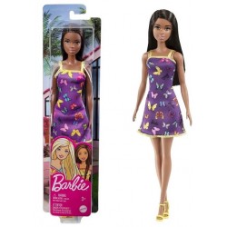 Muñeca Barbie Chic vestido mariposas morado Mattel edad +3 años HBV07