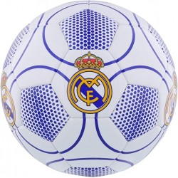 Balón Real Madrid talla 5 grande producto oficial blanco azul puntos
